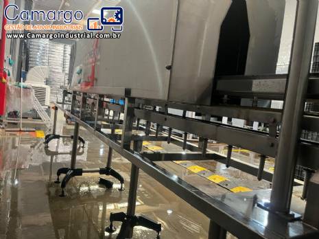T�nel de secagem para garrafas frascos potes vasilhames com resist�ncias Pamet